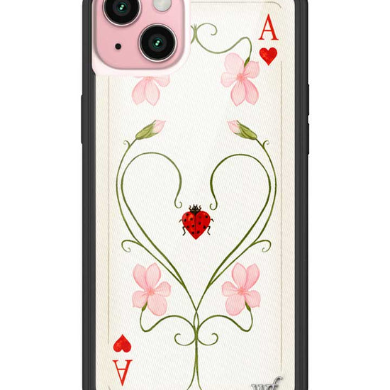 Wildflower iPhone case 15 Plus Lila Moss Heart Pink Cute