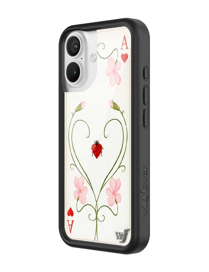 Wildflower iPhone case 16 Lila Moss Heart Pink Cute