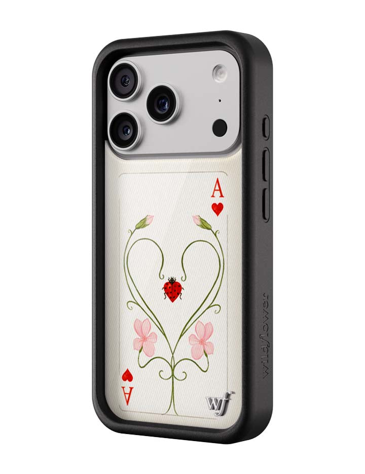 Wildflower iPhone case 17 Pro Lila Moss Heart Pink Cute