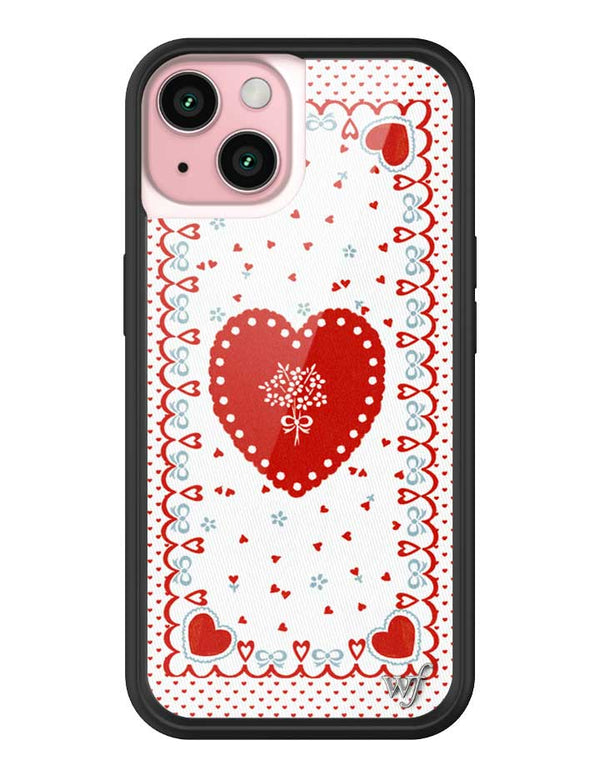 Wildflower iPhone case 15 Lovers Lane Red Cute