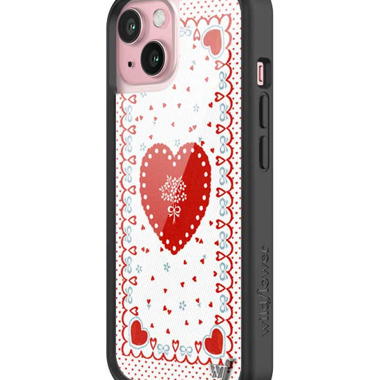 Wildflower iPhone case 15 Lovers Lane Red Cute