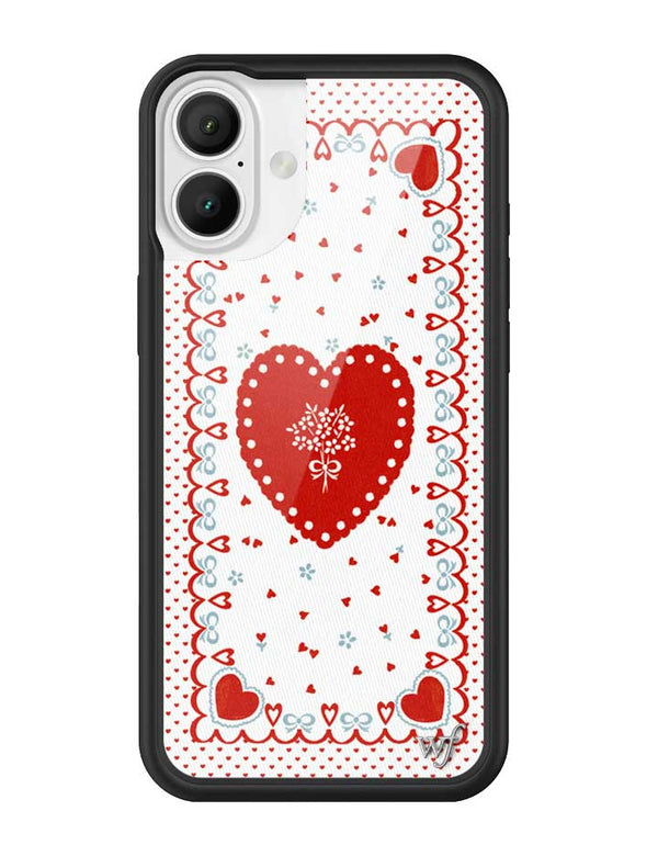 Wildflower iPhone case 16 Plus Lovers Lane Red Cute