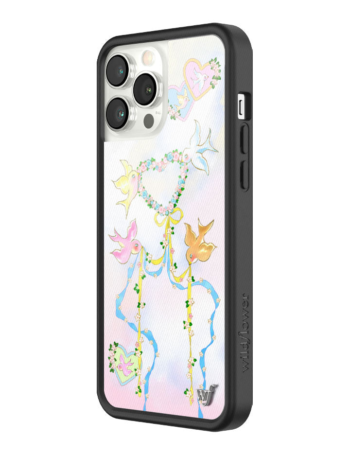 Wildflower iPhone case 13 Pro Max Dove Diaries Birds Pink Cute
