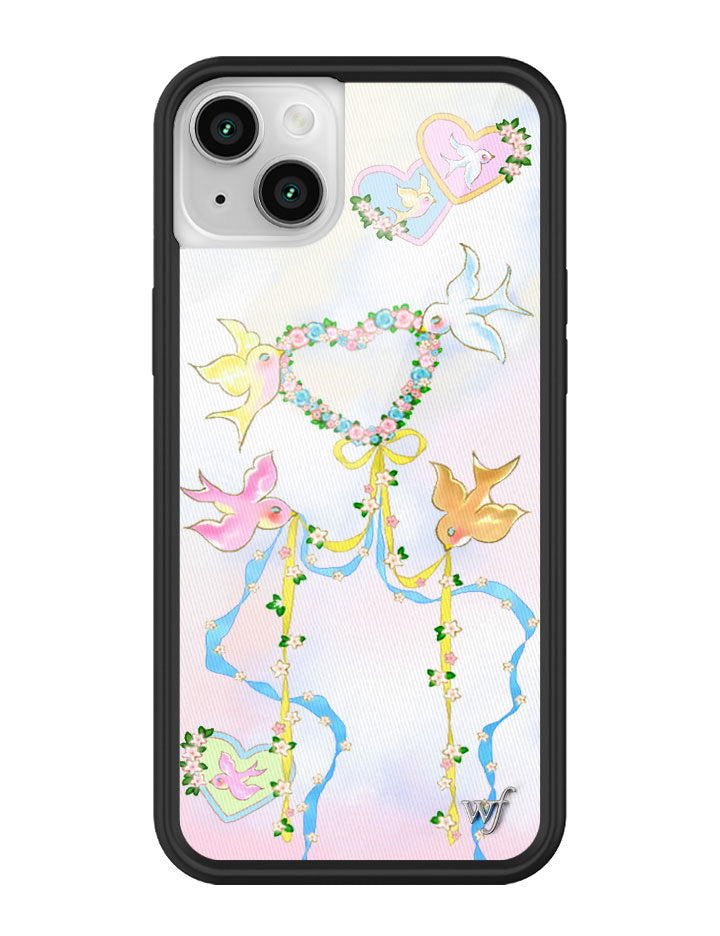 Wildflower iPhone case 14 Dove Diaries Birds Pink Cute