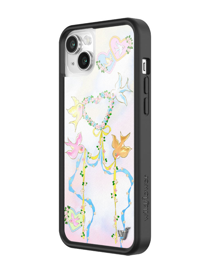 Wildflower iPhone case 14 Dove Diaries Birds Pink Cute