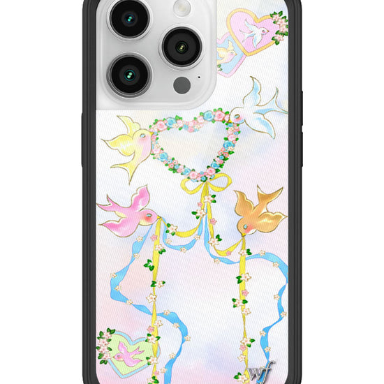 Wildflower iPhone case 14 Pro Dove Diaries Birds Pink Cute