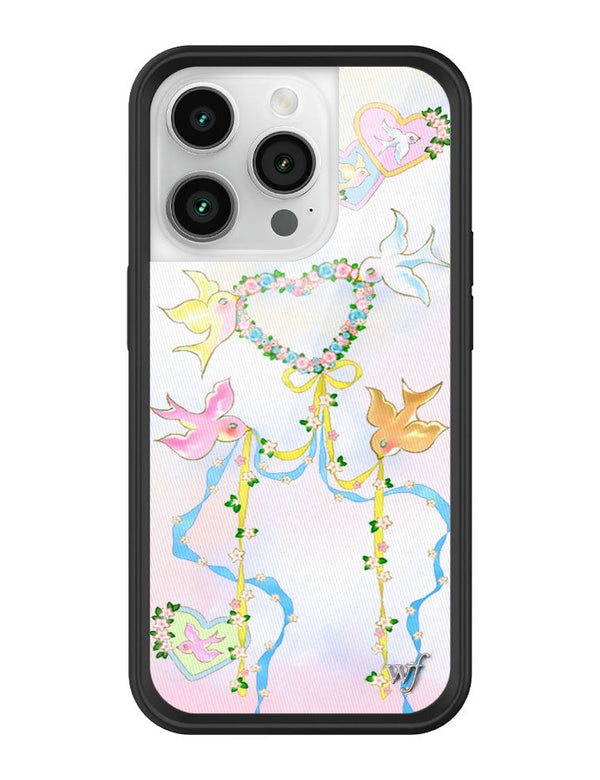 Wildflower iPhone case 14 Pro Dove Diaries Birds Pink Cute