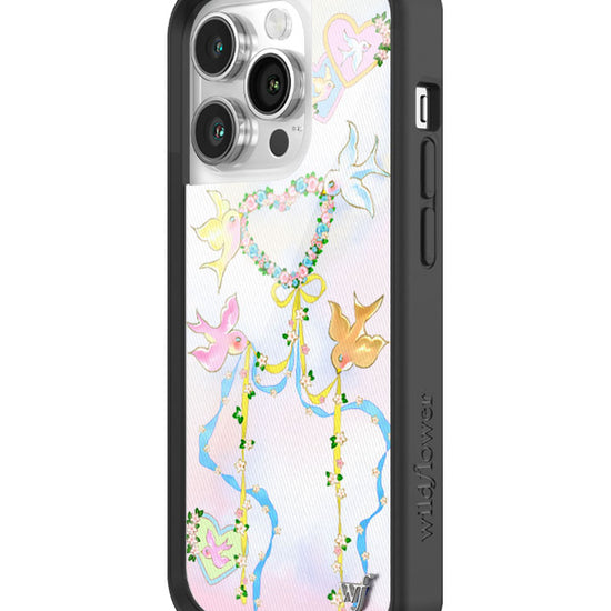 Wildflower iPhone case 14 Pro Dove Diaries Birds Pink Cute