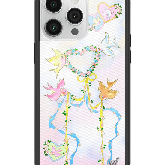 Wildflower iPhone case 14 Pro Max Dove Diaries Birds Pink Cute