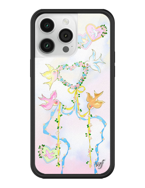 Wildflower iPhone case 14 Pro Max Dove Diaries Birds Pink Cute