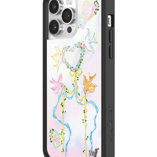 Wildflower iPhone case 14 Pro Max Dove Diaries Birds Pink Cute