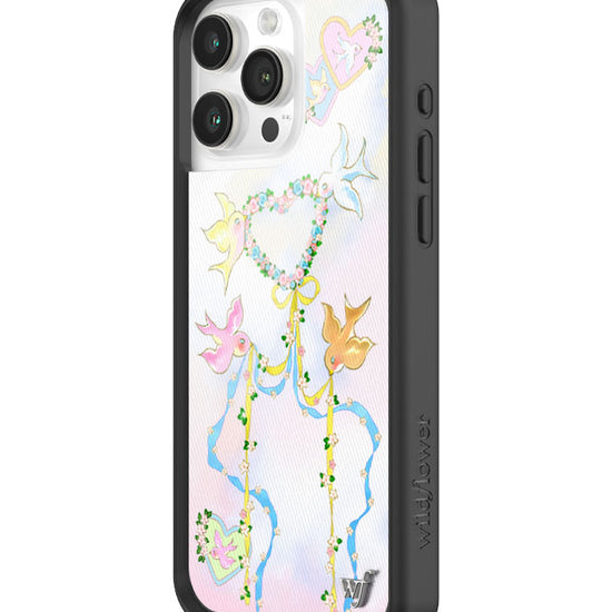 Wildflower iPhone case 15 Pro Max Dove Diaries Birds Pink Cute