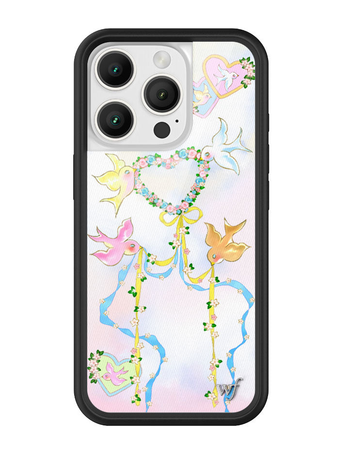 Wildflower iPhone case 16 Pro Dove Diaries Birds Pink Cute