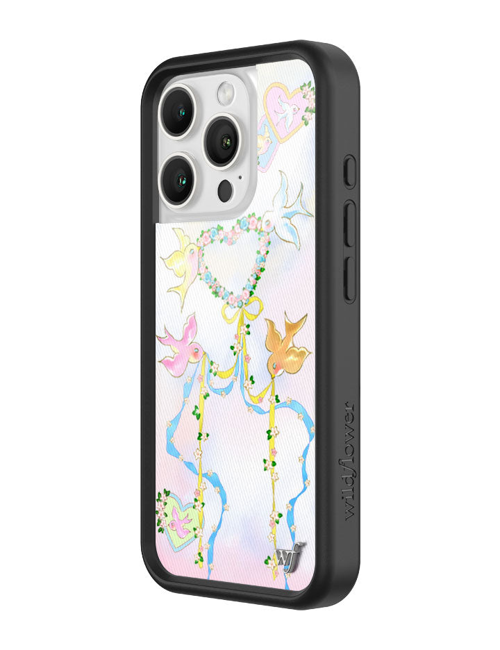 Wildflower iPhone case 16 Pro Dove Diaries Birds Pink Cute