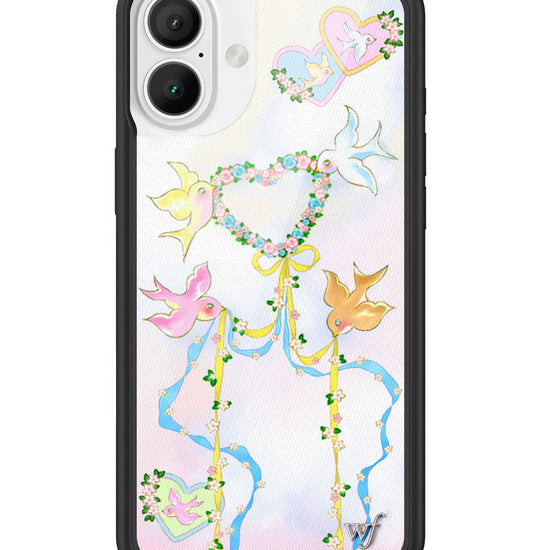 Wildflower iPhone case 16 Plus Dove Diaries Birds Pink Cute