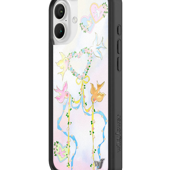 Wildflower iPhone case 16 Plus Dove Diaries Birds Pink Cute