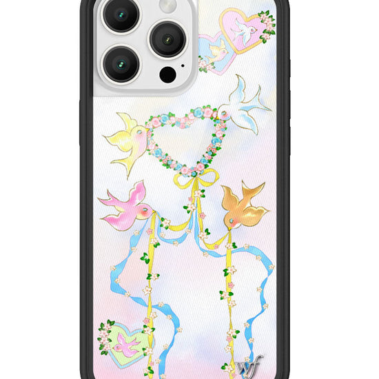 Wildflower iPhone case 16 Pro Max Dove Diaries Birds Pink Cute