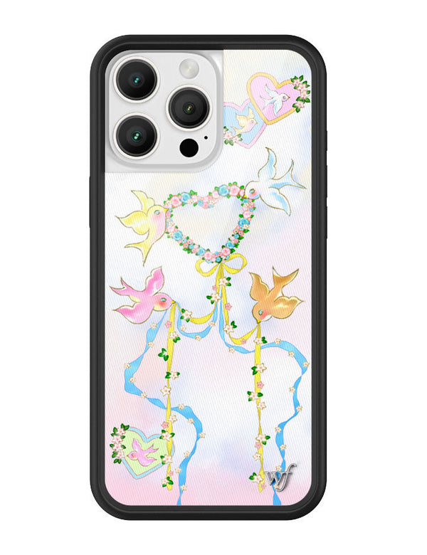 Wildflower iPhone case 16 Pro Max Dove Diaries Birds Pink Cute