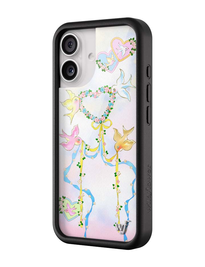 Wildflower iPhone case 17 Dove Diaries Birds Pink Cute