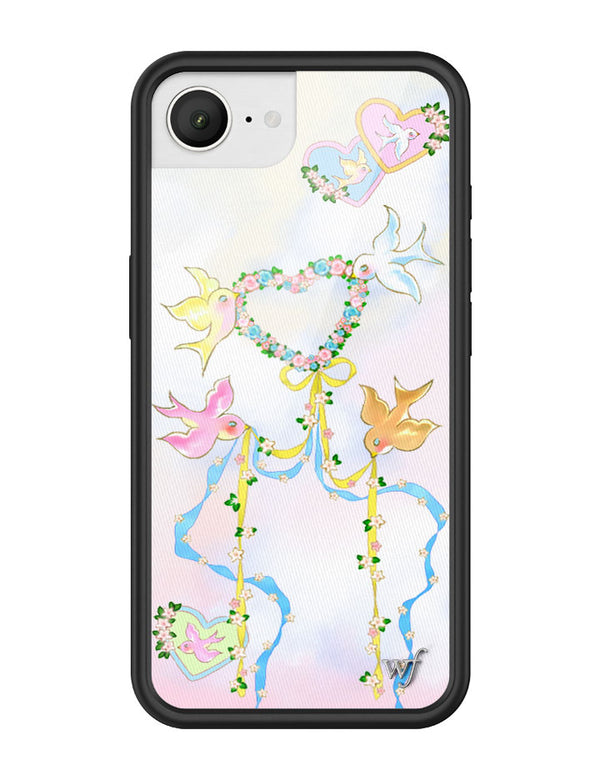 Wildflower iPhone case 17e Dove Diaries Birds Pink Cute
