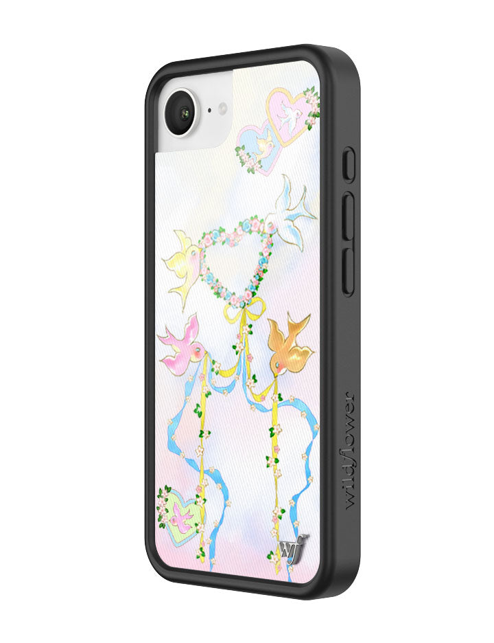 Wildflower iPhone case 17e Dove Diaries Birds Pink Cute