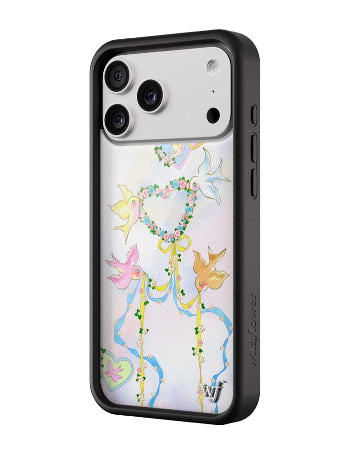 Wildflower iPhone case 18 Pro Max Dove Diaries Birds Pink Cute