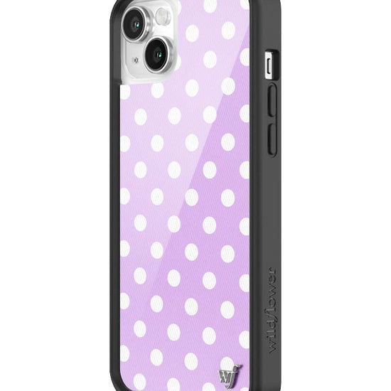 Wildflower iPhone case 13 Polka Dot Lavender White Cute