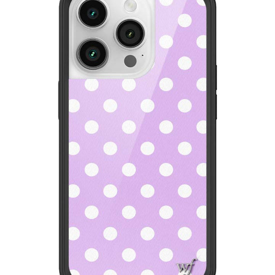 Wildflower iPhone case 14 Pro Polka Dot Lavender White Cute