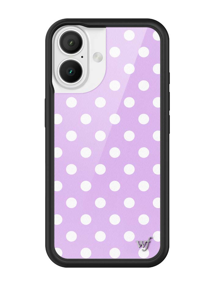 Wildflower iPhone case 16 Polka Dot Lavender White Cute