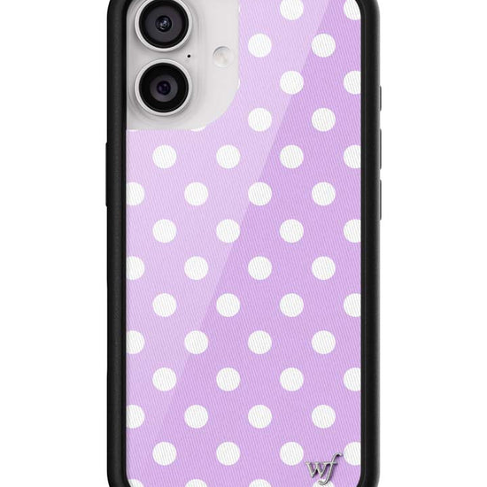 Wildflower iPhone case 17 Polka Dot Lavender White Cute