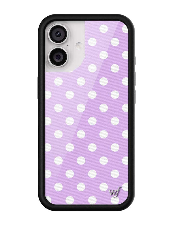Wildflower iPhone case 17 Polka Dot Lavender White Cute