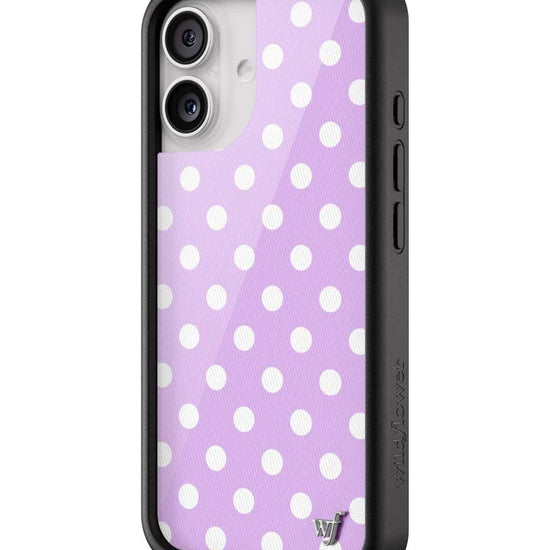 Wildflower iPhone case 17 Polka Dot Lavender White Cute