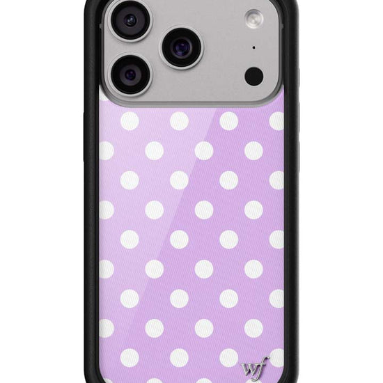 Wildflower iPhone case 18 Pro Polka Dot Lavender White Cute