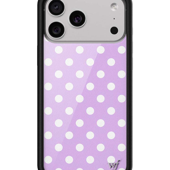Wildflower iPhone case 18 Pro Max Polka Dot Lavender White Cute