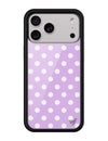 Wildflower iPhone case 18 Pro Max Polka Dot Lavender White Cute