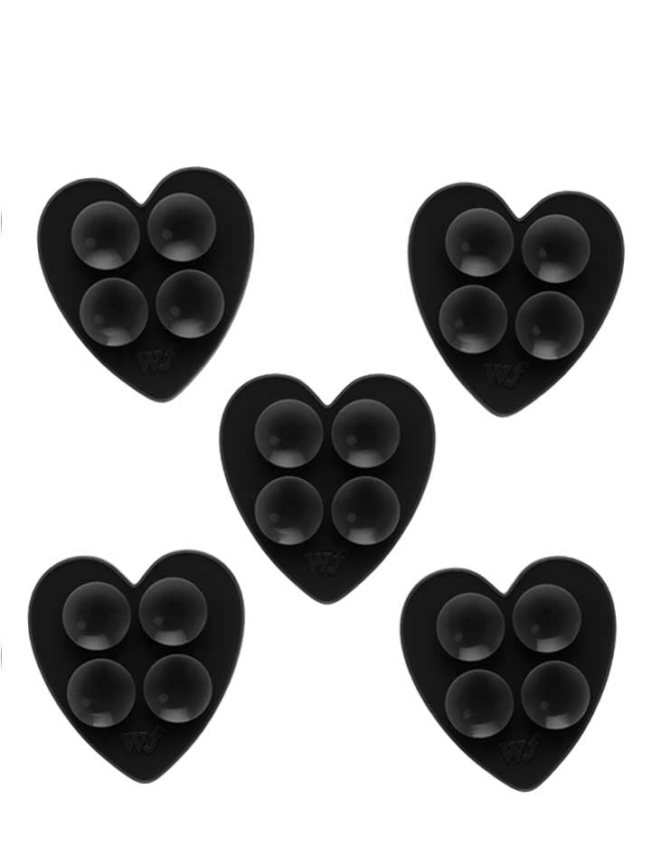 Mini Heart Stickeez - 5 pack – Black – Wildflower Cases