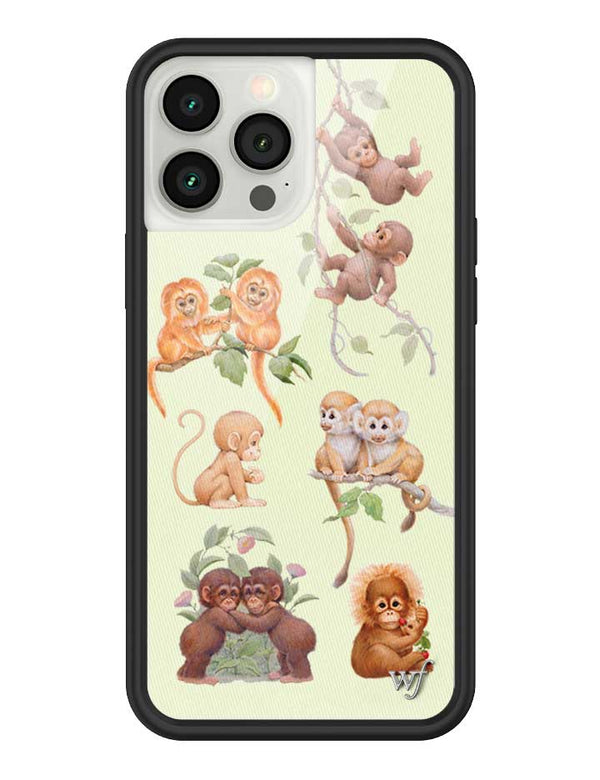 Wildflower iPhone case 13 Pro Max Monkey Biz Brown Cute
