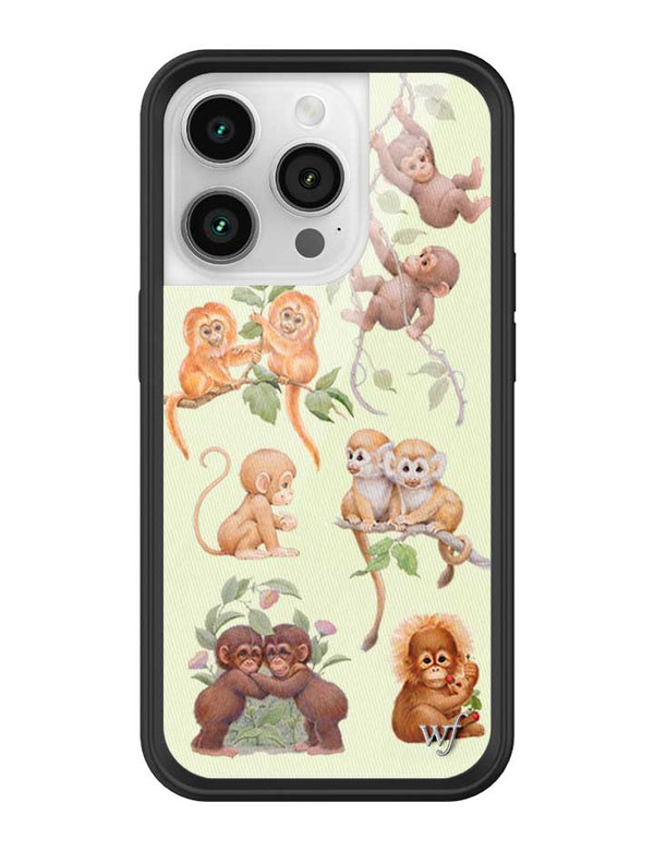 Wildflower iPhone case 14 Pro Monkey Biz Brown Cute