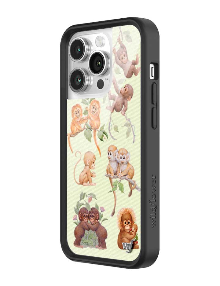 Wildflower iPhone case 14 Pro Monkey Biz Brown Cute
