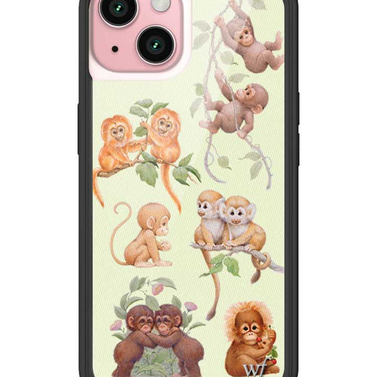Wildflower iPhone case 15 Monkey Biz Brown Cute