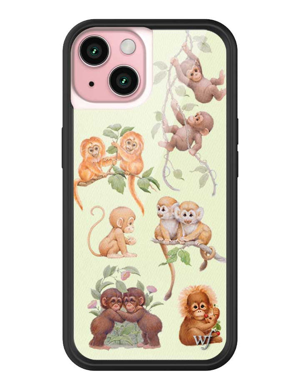 Wildflower iPhone case 15 Monkey Biz Brown Cute