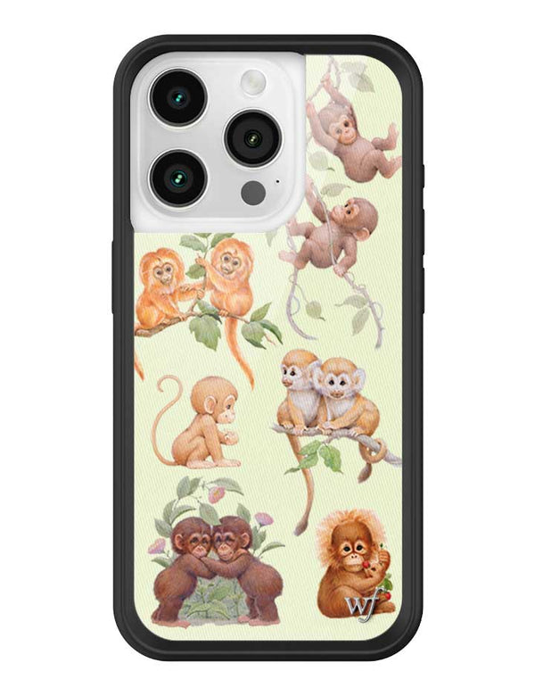 Wildflower iPhone case 15 Pro Monkey Biz Brown Cute