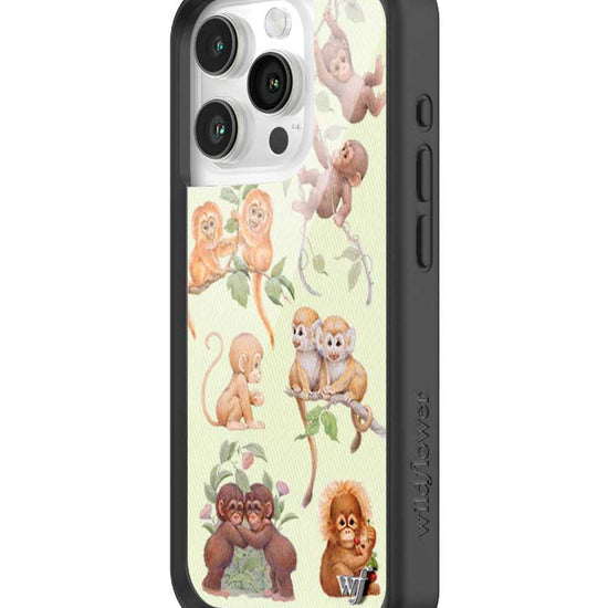 Wildflower iPhone case 15 Pro Monkey Biz Brown Cute