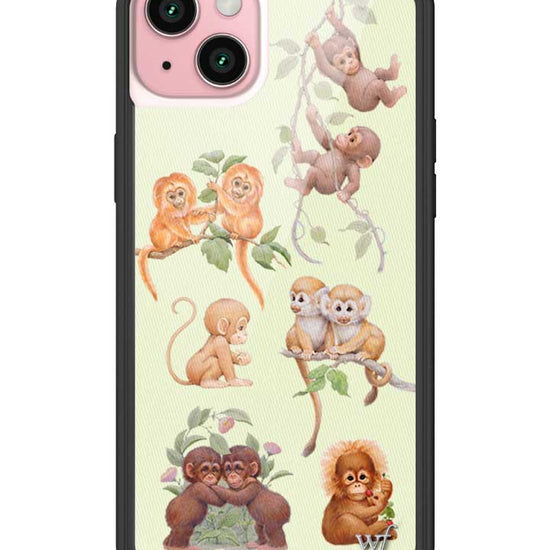 Wildflower iPhone case 15 Plus Monkey Biz Brown Cute