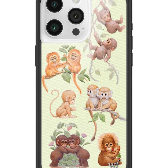Wildflower iPhone case 15 Pro Max Monkey Biz Brown Cute