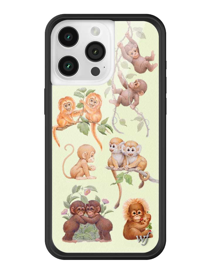 Wildflower iPhone case 15 Pro Max Monkey Biz Brown Cute