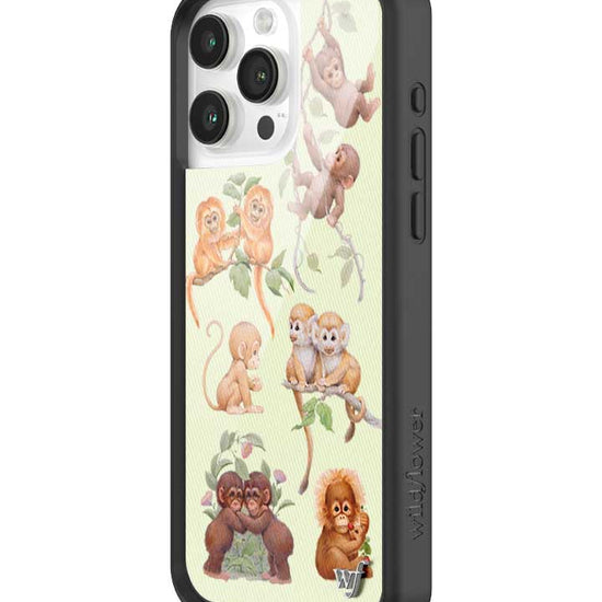 Wildflower iPhone case 15 Pro Max Monkey Biz Brown Cute