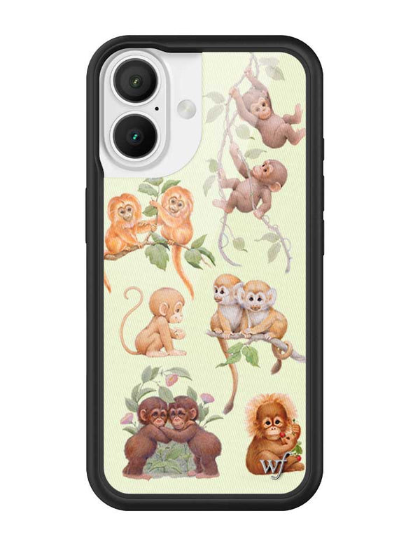 Wildflower iPhone case 16 Monkey Biz Brown Cute