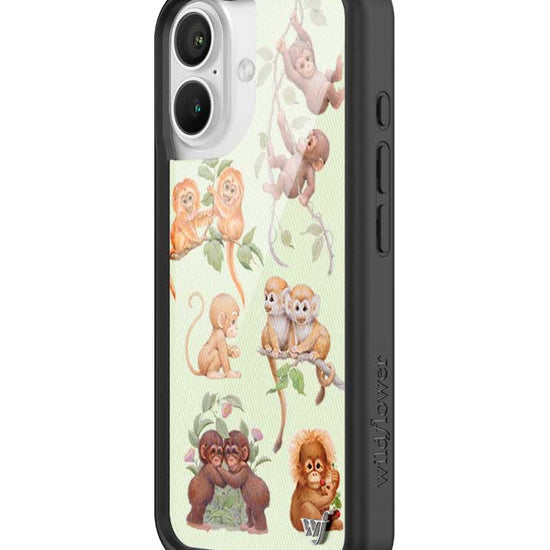 Wildflower iPhone case 16 Monkey Biz Brown Cute