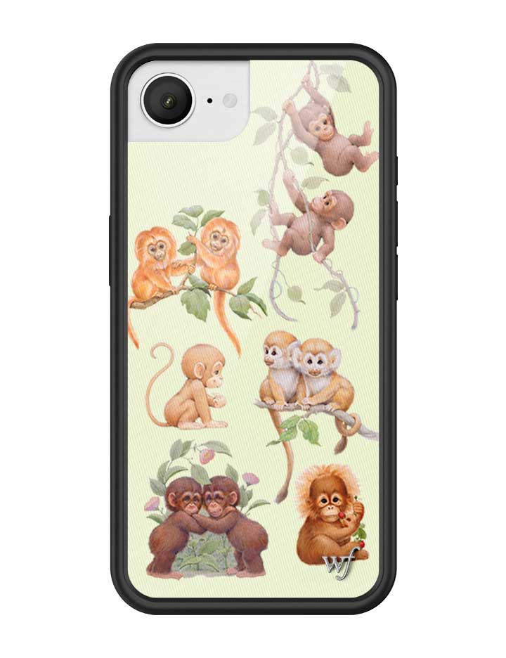 Wildflower iPhone case 16e Monkey Biz Brown Cute